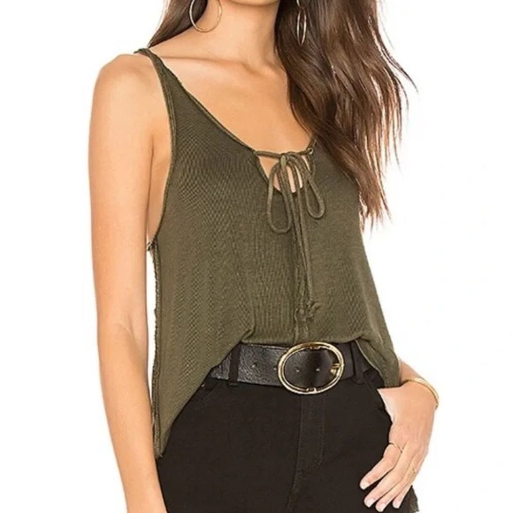 Free People Olive Green Tank Top